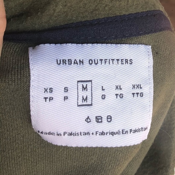 Urban Outfitters Jacket Olive Half Zip Size Medium - Picture 7 of 10